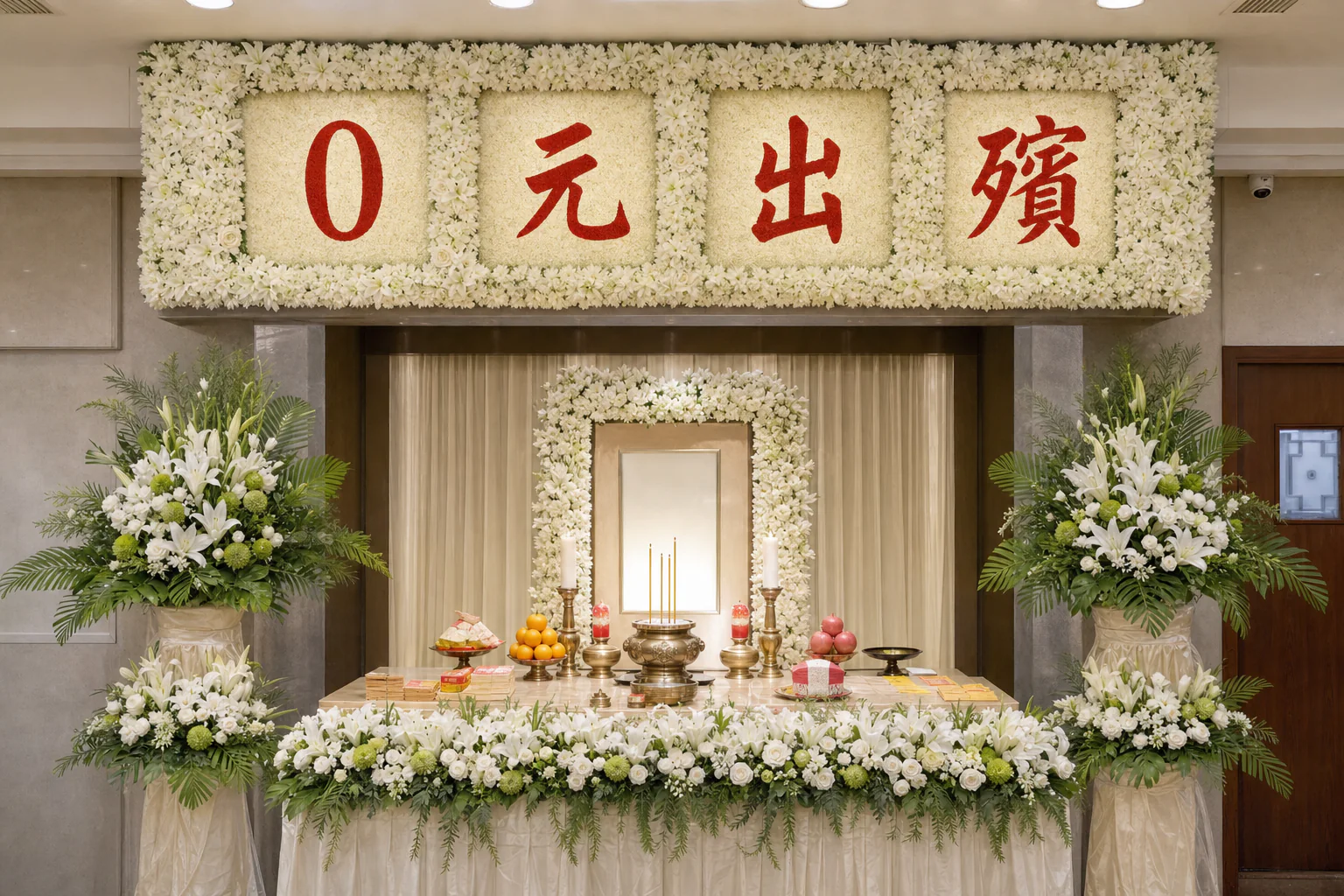 0元出殯實景花牌招牌